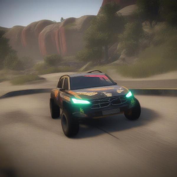 xbox series x racing game customization screen with different vehicle mods