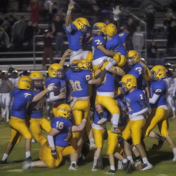 Team celebrating a victory